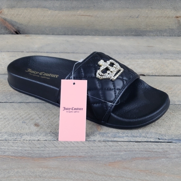 Juicy Couture Shoes Juicy Couture Wylee Crown Quilted Slides